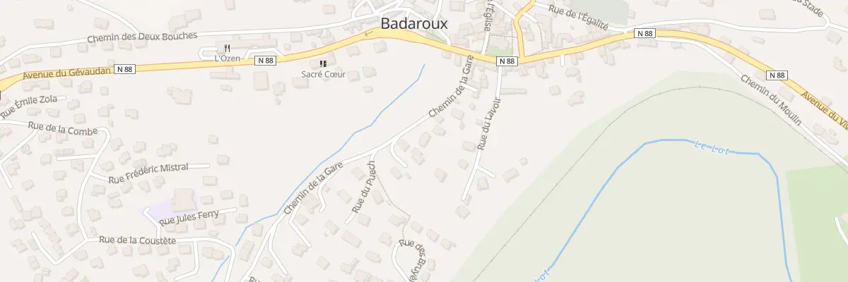 Plan du 17 Che de la Gare à Badaroux