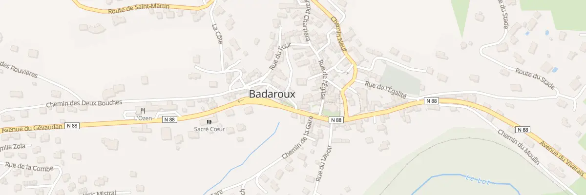 Plan du 4 Rue du Riou à Badaroux