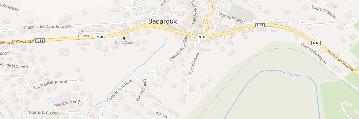 Plan du 11 Che de la Gare à Badaroux