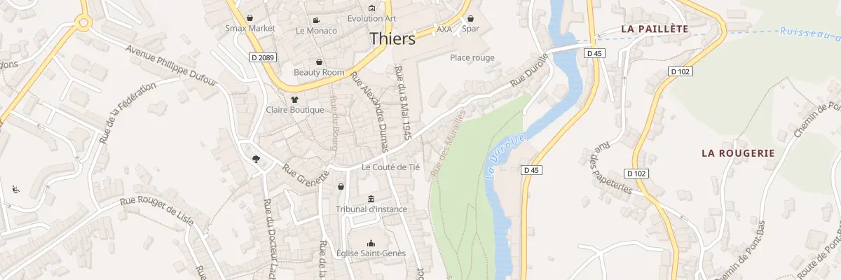 Plan du 13 Rue Durolle à Thiers