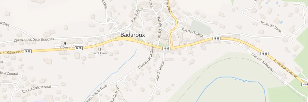 Plan du 1 Che de la Gare à Badaroux