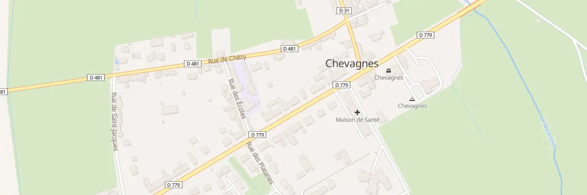 Plan du 18 N Route Nationale à Chevagnes
