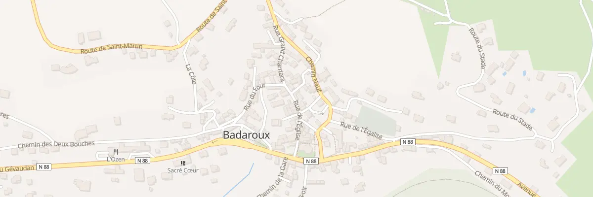 Plan du 10 Rue de l’Eglise à Badaroux
