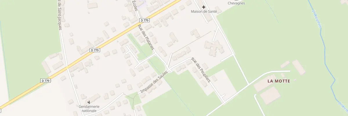 Plan du 1 Rue des Peupliers à Chevagnes