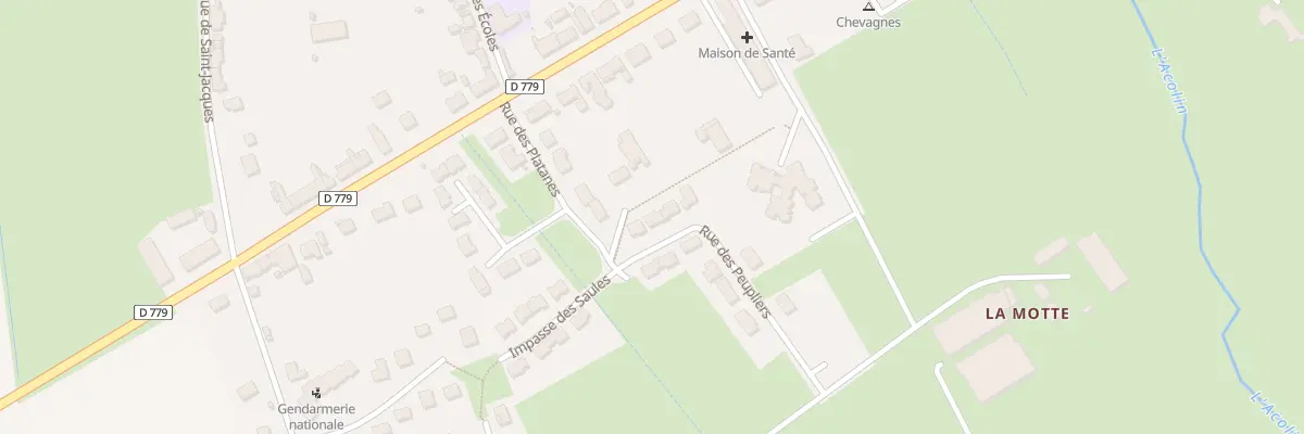 Plan du 3 Rue des Peupliers à Chevagnes