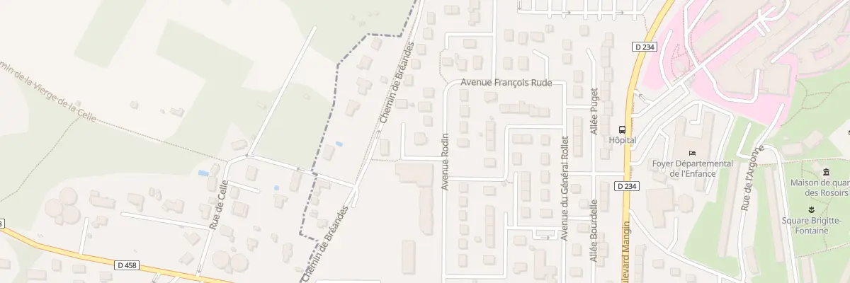 Plan du 9 Av Rodin à Auxerre