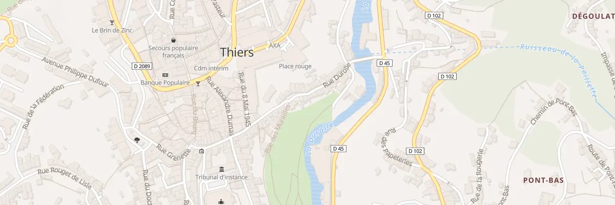 Plan du 39 Rue Durolle à Thiers