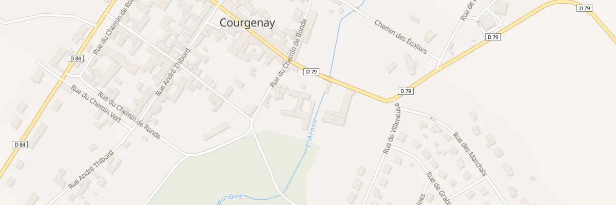Plan du 38 Gr Grande Rue à Courgenay
