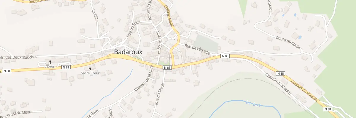 Plan du 2 Rue de la Tournelle à Badaroux