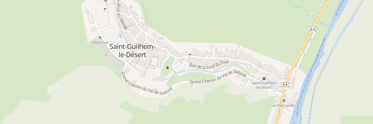 Plan du 1 Tra de la Font du Four à Saint-Guilhem-le-Désert