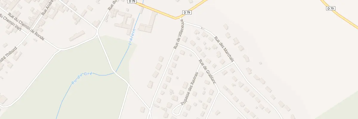 Plan du 1 Rue de Villeneuve à Courgenay