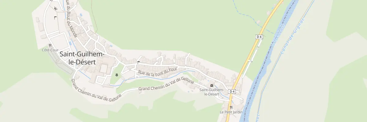 Plan du 1 Tra de la Tour à Saint-Guilhem-le-Désert