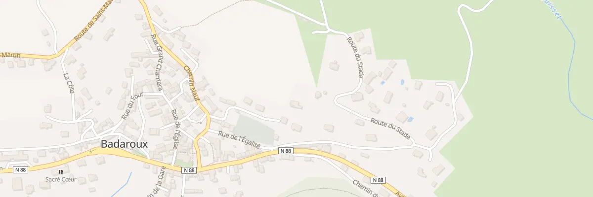 Plan du 3 Rte du Stade à Badaroux