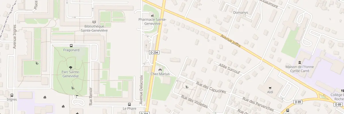 Plan du 26 Bd Galliéni à Auxerre