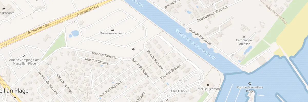 Plan du 8 Rue du Romarin à Marseillan