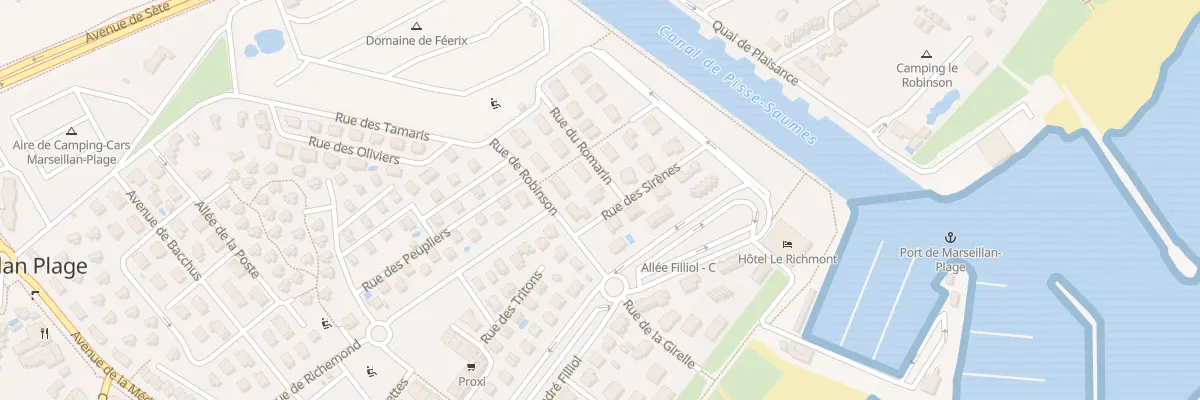 Plan du 1 Rue du Romarin à Marseillan