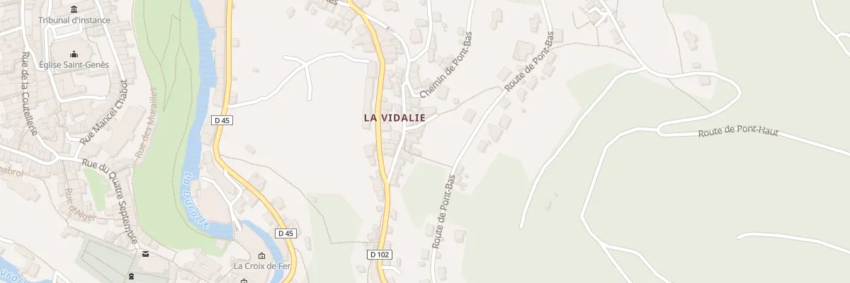 Plan du 73 La Vidalie à Thiers
