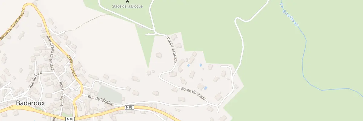 Plan du 8 Rte du Stade à Badaroux