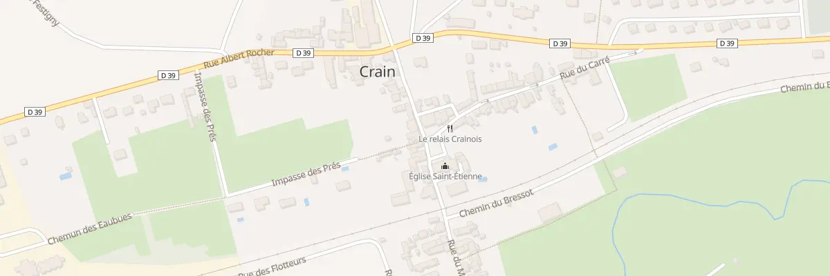 Plan du 5 Pl de l’Église à Crain
