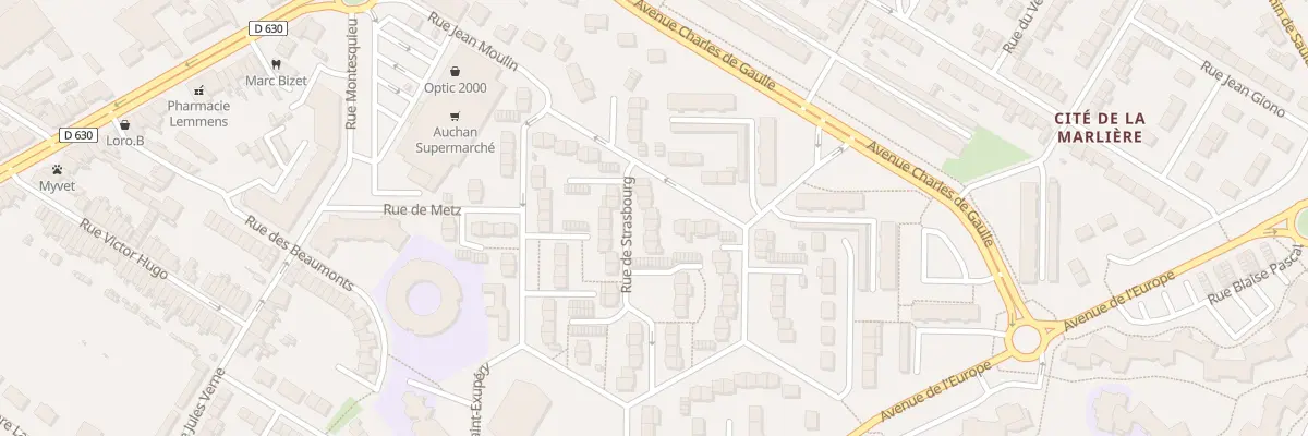 Plan du 5 Rue de Strasbourg à Saint-Saulve