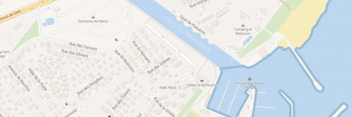 Plan du 1 Av de Pisse Saumes à Marseillan