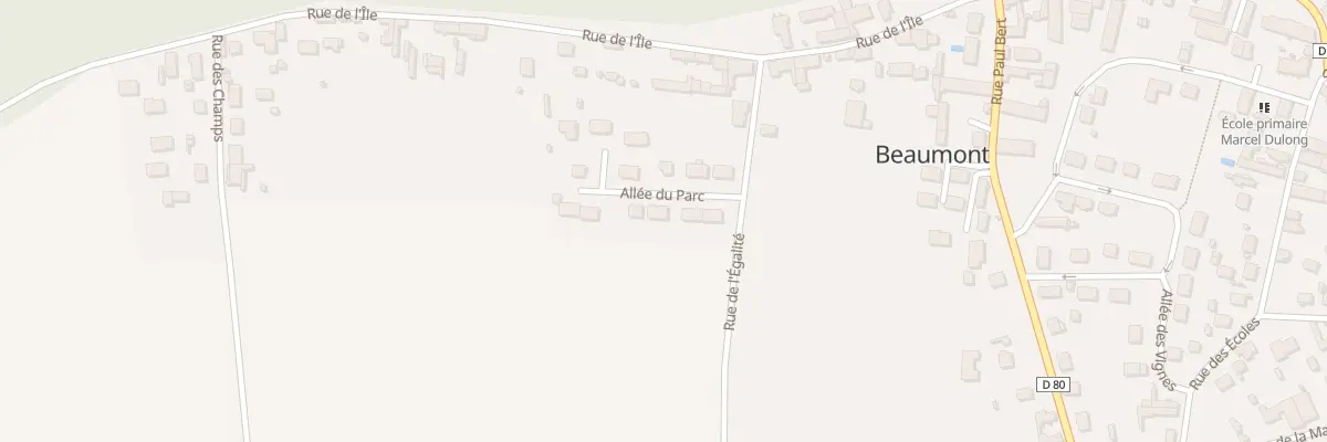 Plan du 5 All du Parc à Beaumont