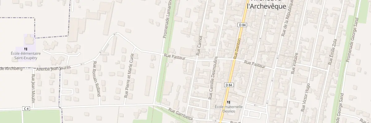 Plan du 13 Rue Pasteur à Villeneuve-l’Archevêque