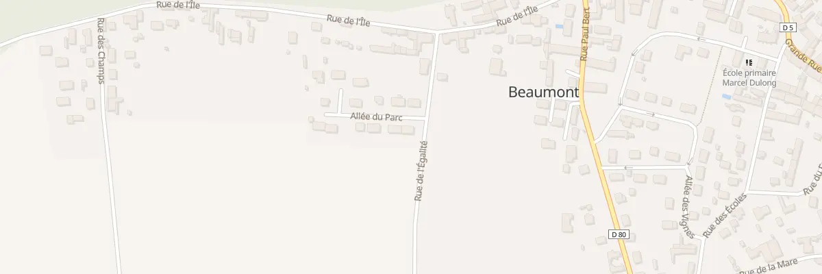 Plan du 1 All du Parc à Beaumont