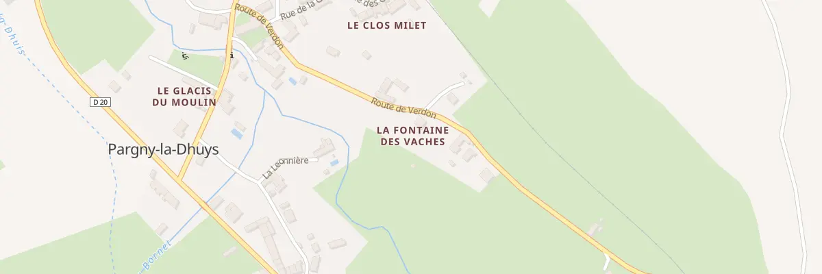 Plan du 1 Rte de Verdon à Pargny-la-Dhuys