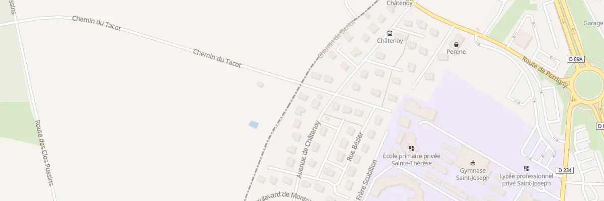 Plan du 1 All de la Platrière à Auxerre