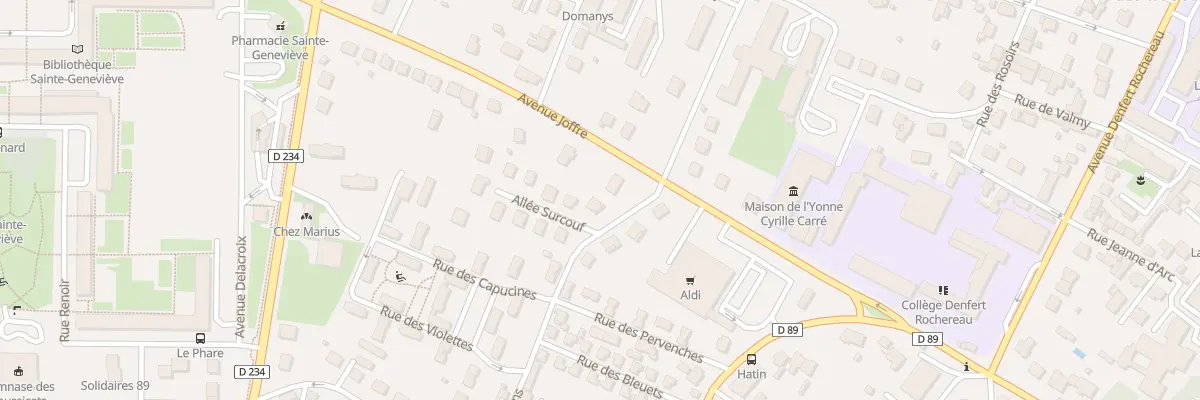 Plan du 2 Rue Jean Bart à Auxerre