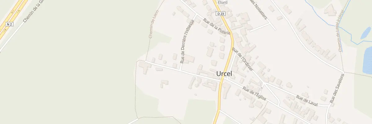 Plan du 2 Rue de Derrière l’Hôtesse à Urcel