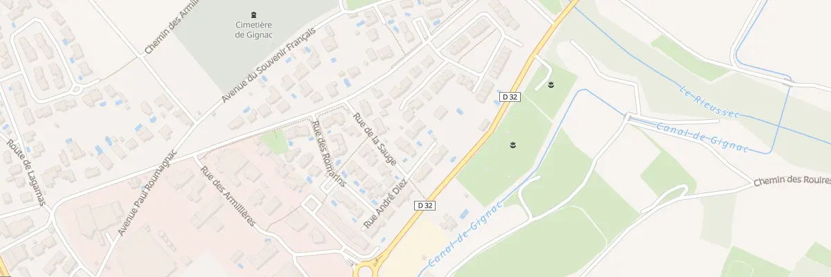 Plan du 32 Imp des Lavandes à Gignac