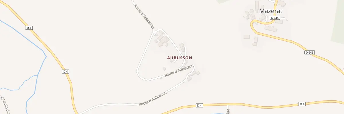 Plan du 5015 Aubusson à Mazerat-Aurouze