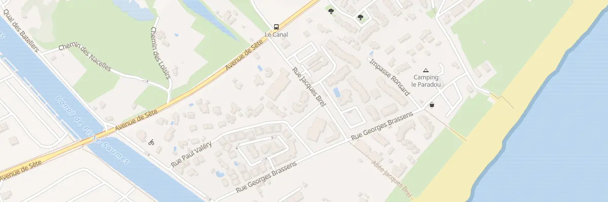 Plan du 1 Rue Jacques Brel à Marseillan