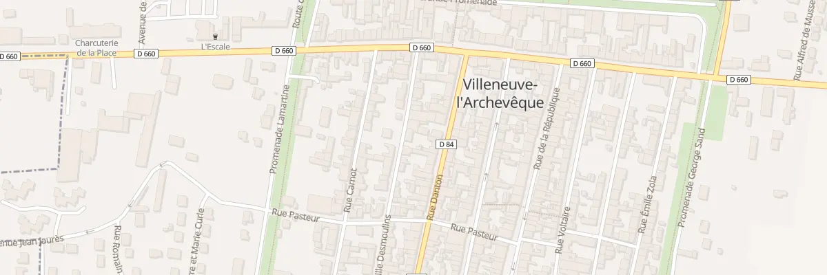 Plan du 28 Rue Camille Desmoulins à Villeneuve-l’Archevêque