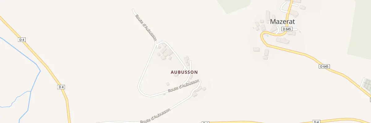 Plan du 5014 Aubusson à Mazerat-Aurouze