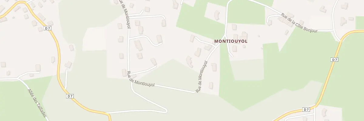 Plan du 27 Rue de Montiouyol à Courpière