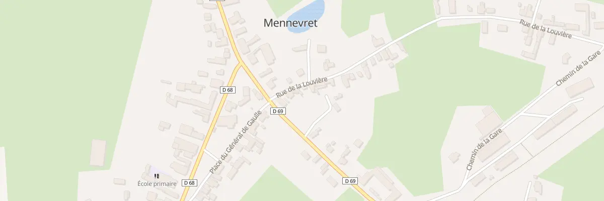 Plan du 2 Rue de la Louvière à Mennevret
