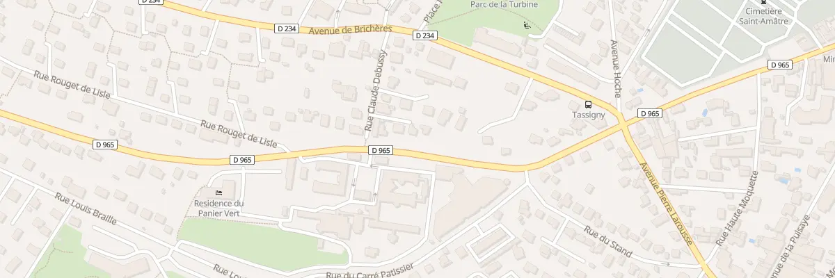 Plan du 20 Av de Lattre de Tassigny à Auxerre