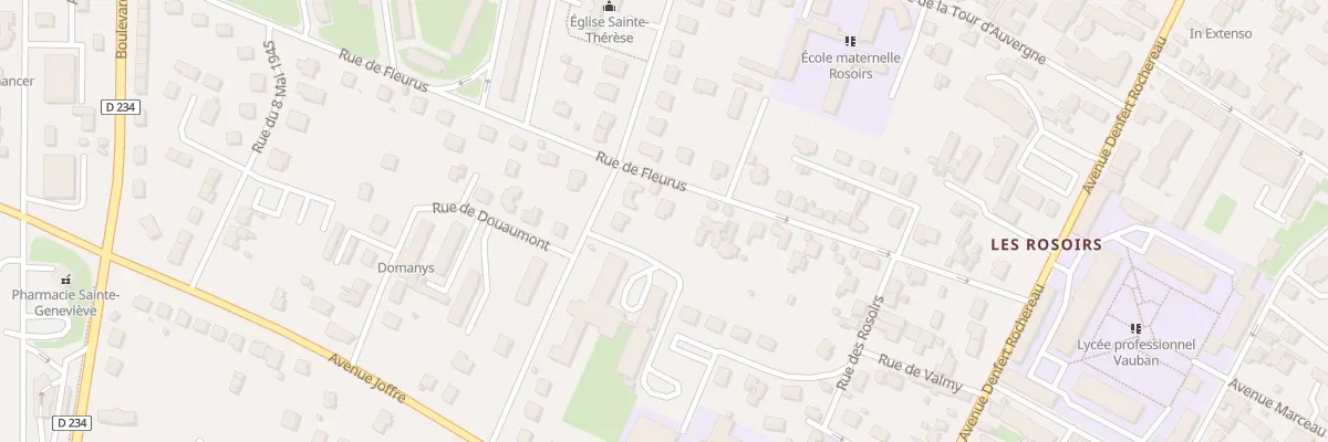 Plan du 25 Rue de Fleurus à Auxerre