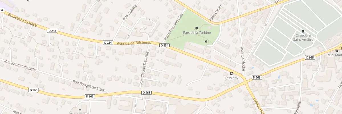 Plan du 15 Av des Brichères à Auxerre