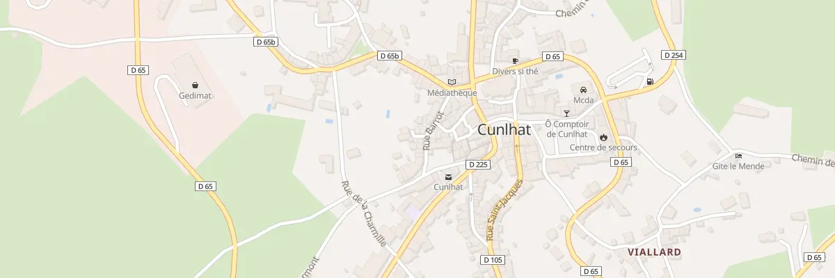 Plan du 1 Imp Barrot à Cunlhat