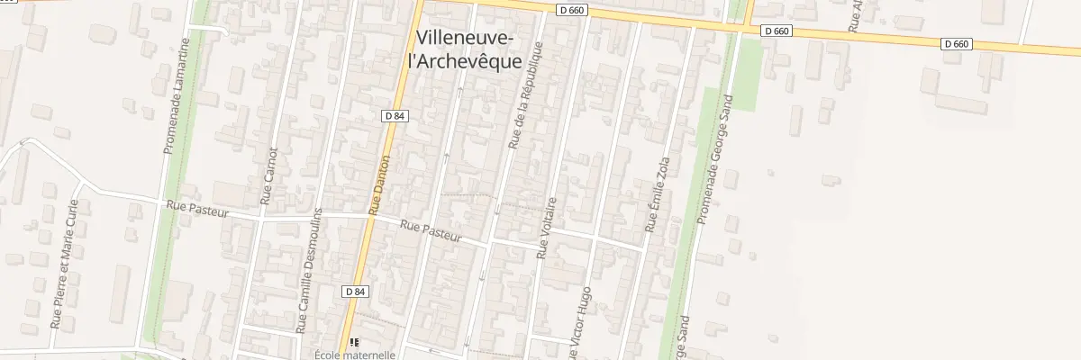 Plan du 19 Rue Voltaire à Villeneuve-l’Archevêque