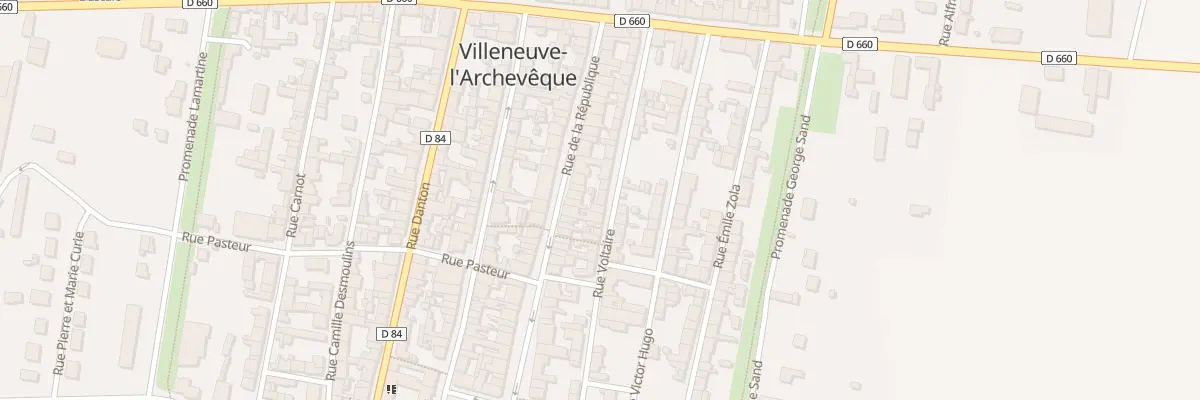 Plan du 23 Rue Voltaire à Villeneuve-l’Archevêque
