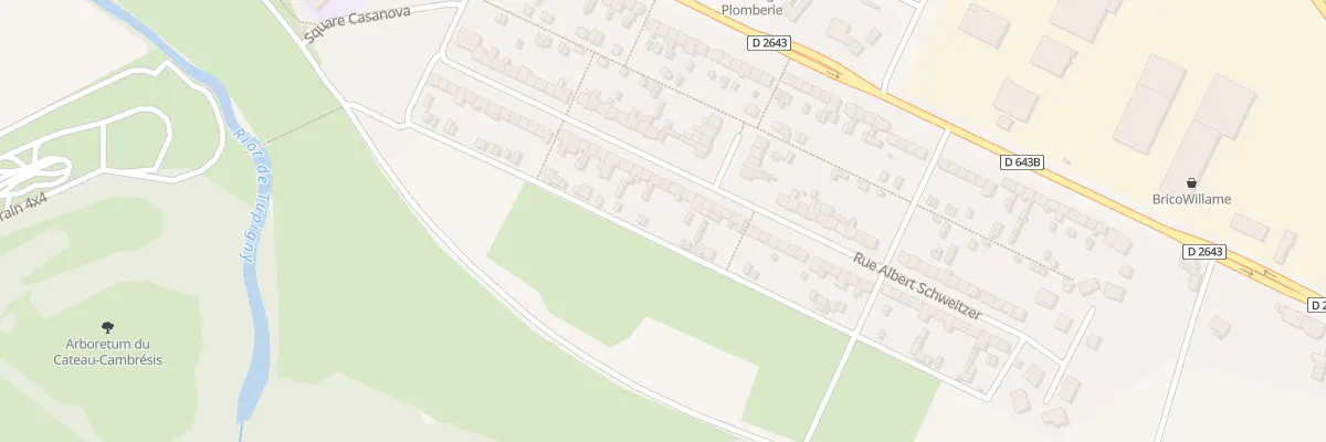 Plan du 52 Rue Albert Schweitzer au Cateau-Cambrésis