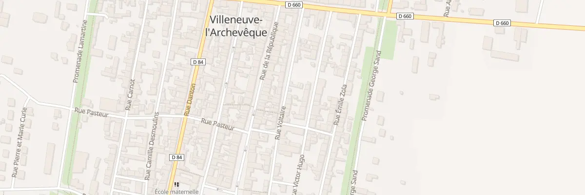 Plan du 30 Rue Voltaire à Villeneuve-l’Archevêque