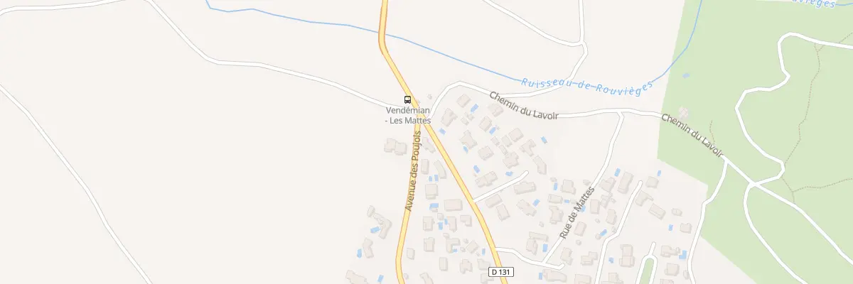 Plan du 38 Av des Poujols à Vendémian