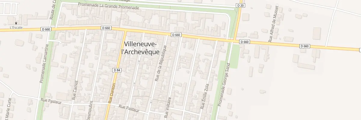 Plan du 40 Rue Voltaire à Villeneuve-l’Archevêque