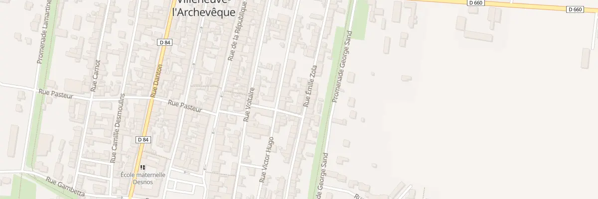 Plan du 27 Rue Emile Zola à Villeneuve-l’Archevêque